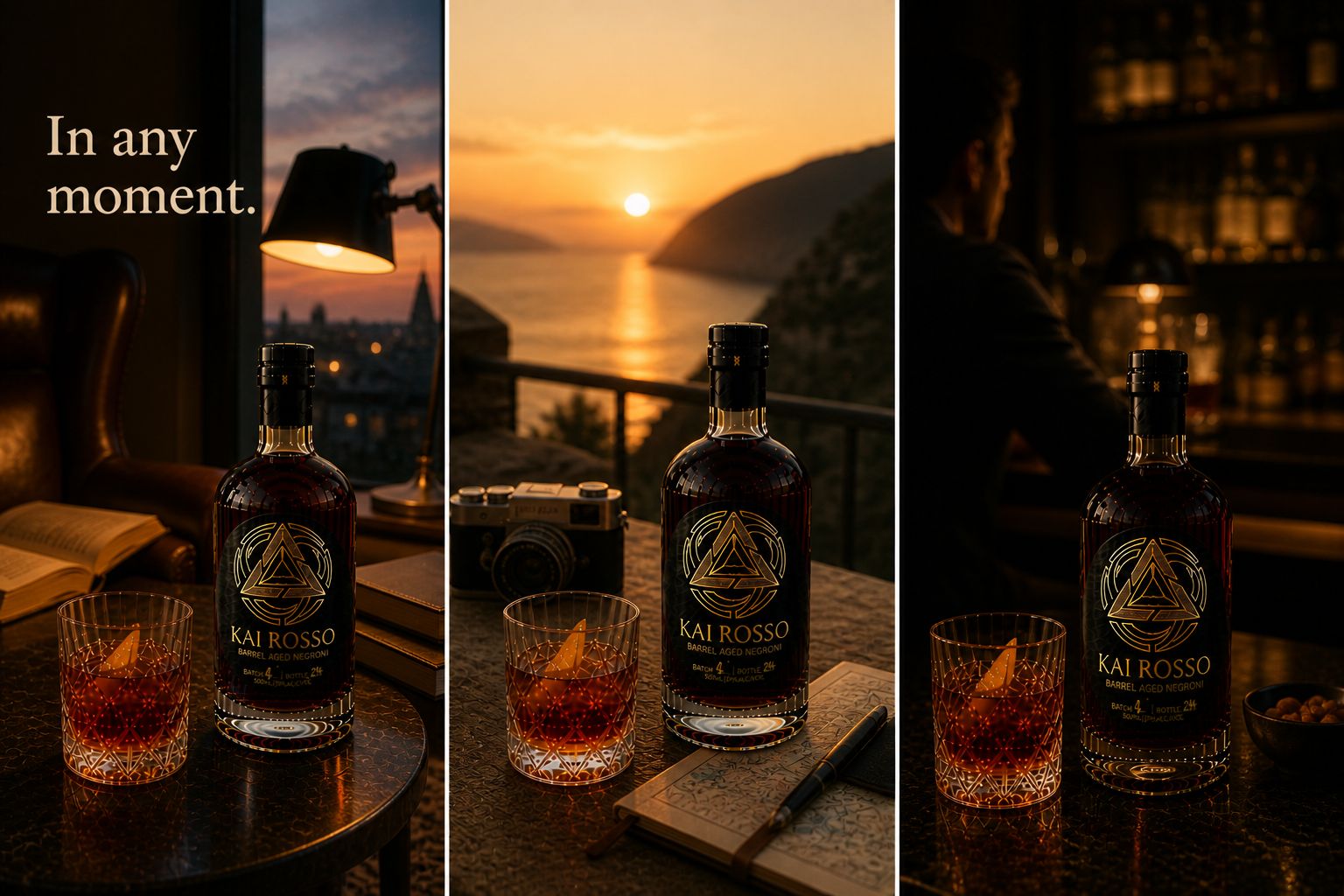A Negroni at the end of a long evening.